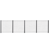 4 fag espalie sort 100x100 cm inkl. 5 alu stolper 108 cm
