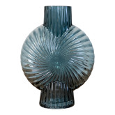 Vase i blå glas 7x15,5x20,5 cm 