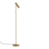 Lampe i messing med stofledning på 210 cm, Pære: GU10/5W LED - IP20