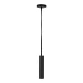 Lampe i sort med stofledning på 120 cm, Pære: GU10/5W LED - IP20