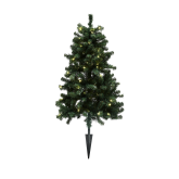 Juletræ kunstig PVC "ASKE", udendørs med spyd, Klasse B+, 120x82 cm m/LED NORDIC WINTE
