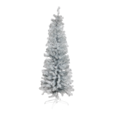Juletræ kunstig smalt PVC "BLING", Klasse C, 180X68 cm u/LED, sølv NORDIC WINTER