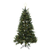 Juletræ kunstig PE/PVC "LIFA", Klasse A+, 180x122 cm m/LED og stjerne NORDIC WINTER