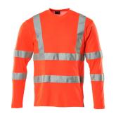 MASCOT SAFE CLASSIC T-shirt, langærmet, hi-vis rød