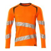 MASCOT ACCELERATE SAFE T-shirt, langærmet, hi-vis orange/mosgrøn