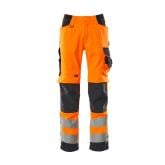 MASCOT SAFE SUPREME Kendal arbejdsbukser med knælommer, hi-vis orange/mørk marine