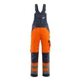 MASCOT SAFE SUPREME Newcastle overall med knælommer, hi-vis orange/mørk marine