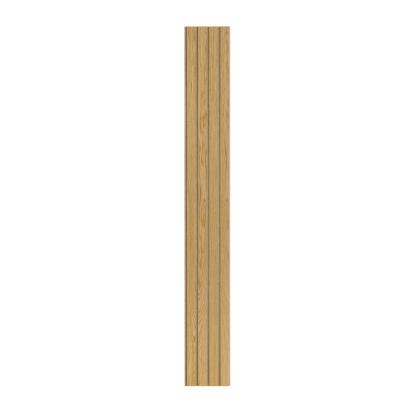 I-Wood Basic 4-lamel akustikpanel, klar olieret, brun filt og lys kerne, egefiner, 16 x 300 mm 