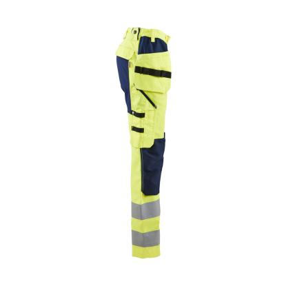 Blåkläder 7163 dame high vis buks med stretch, hi-vis gul/marineblå