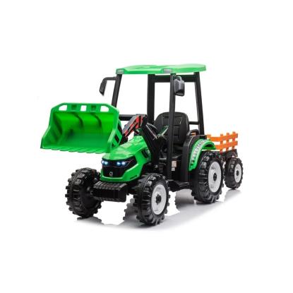 Azeno gravemaskine med trailer, 24V, grøn