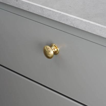 Beslag Design 24466 knop, Ø25 mm, poleret messing