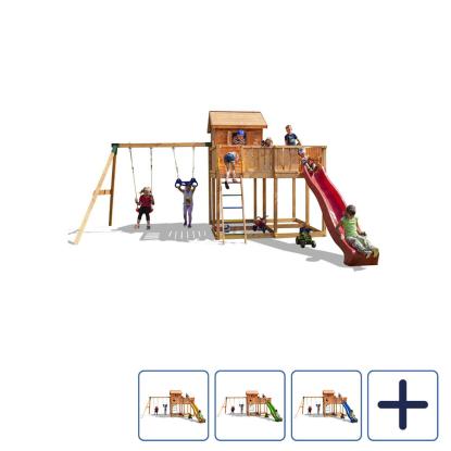 Fungoo MySpace XL Move+ legetårn med gynger og rutsjebane