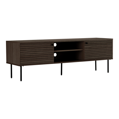 Kyoto TV-bænk, røget egefiner/stål, 150 cm