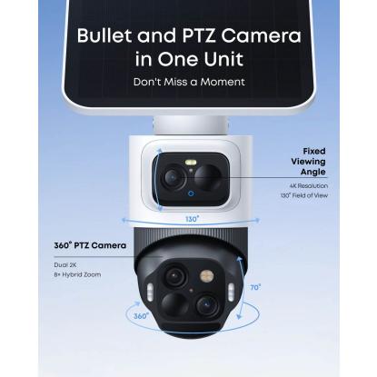 eufy S4 eufyCam sikkerhedskamera med HomeBase S380, 4K, solcelledrevet, 2-pak