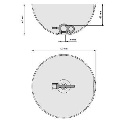 CableCup Mini roset, Ø12,5 cm, sort