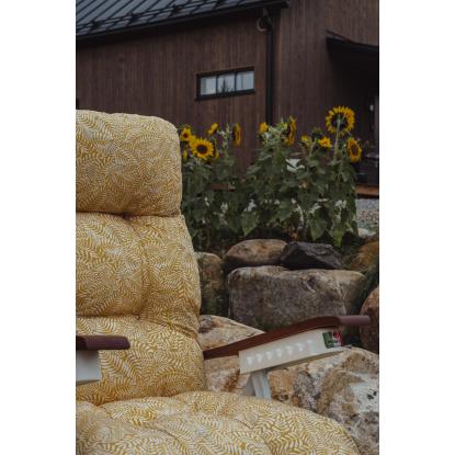 Varax Baden stol, hvid stel, gul