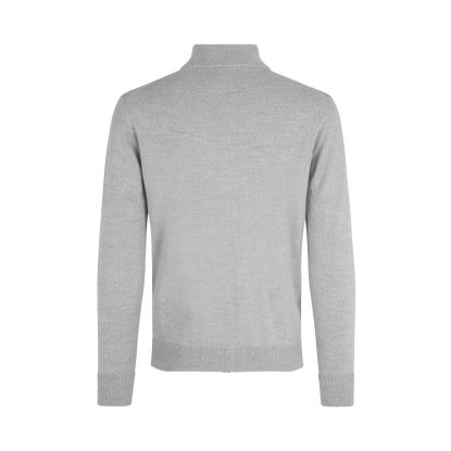 Seven Seas S660 The cardigan med lynlås, merino, lys grå melange