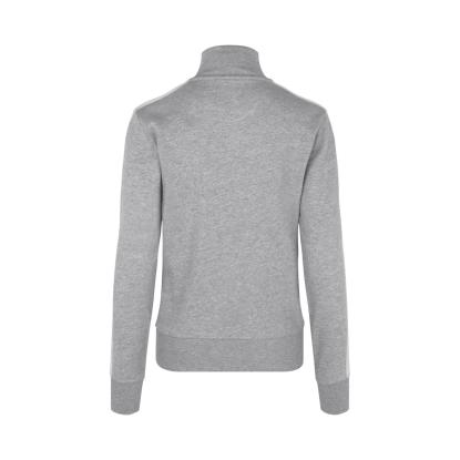 ID 0627 sweat cardigan med kontrast, dame, grå melange