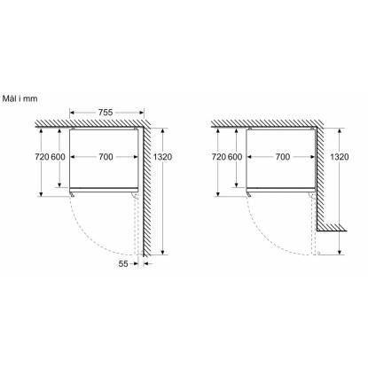 Bosch KGN497ICT fritstående kølefryseskab, 311 + 129 liter