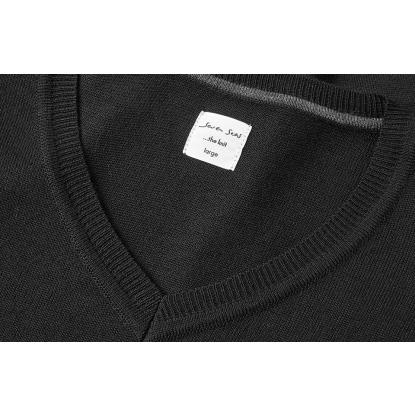 Seven Seas S670 The knit pullover med v-hals, sort