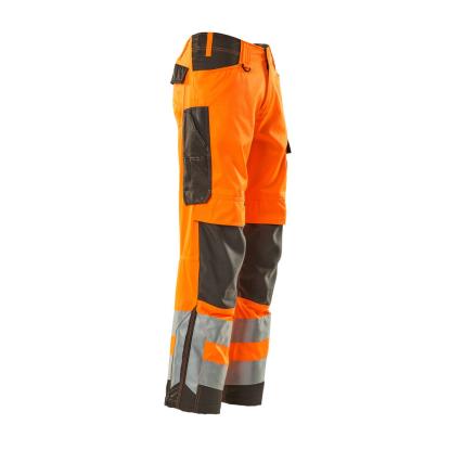 MASCOT SAFE SUPREME arbejdsbukser med knælommer, hi-vis orange/mørk antracit