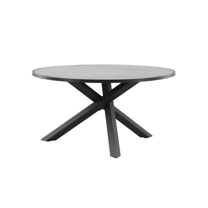 Venture Design Parma rundt havebord, sort/mørkegrå, Ø140 cm