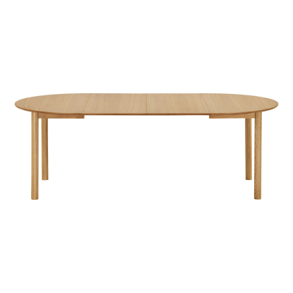 Bundaberg spisebord med to tillægsplader, eg, Ø120/120-220 cm