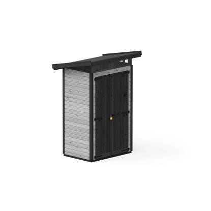 Upyard Strongbox redskabsrum S, grå/sort - 0,9 m²
