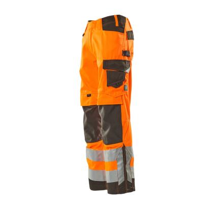 MASCOT SAFE SUPREME arbejdsbukser med knælommer, hi-vis orange/mørk antracit