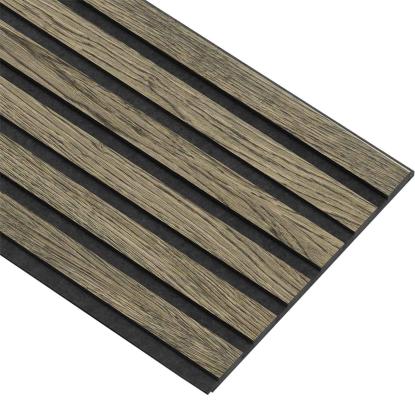 I-Wood Medio+ Original akustikpanel, sort olieret, sort filt og sort kerne, egefiner, 17 x 300 x 2400 mm