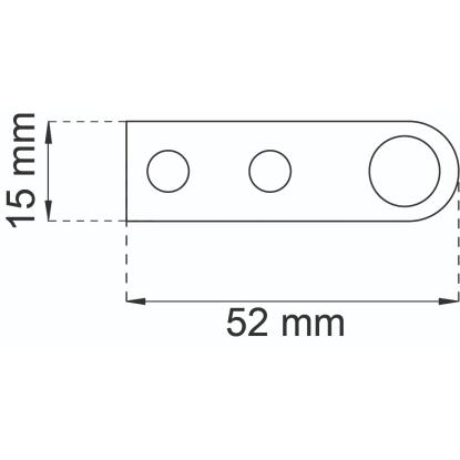Habo hængeblik, elgalvaniseret, 15 x 52 mm - 4 stk.