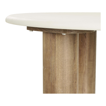 Fondi sofabord med bordplade i cement look, sand/brun, Ø80 cm