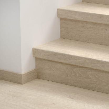 Pergo vinyl trappeafdækning/trappeforkantsprofil, Beige Washed Oak, 1484 x 146 x 62 mm