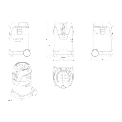 Metabo ASA 30 L PC Inox universalsuger våd/tør, 1250W, 30 liter