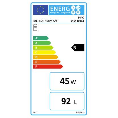 METRO THERM combibeholder til fjernvarme med 3/8" spiral, 1030 x 460 x 460 mm - 110 liter
