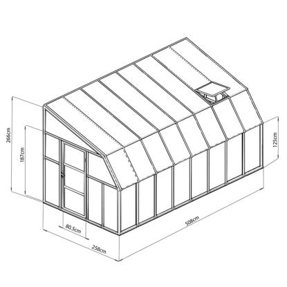 Rion Sun Room 48 udestue, polypropylen/akryl, hvid - 13,1 m²