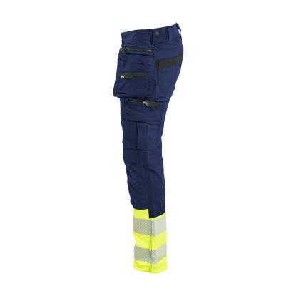 Blåkläder 1130 high vis buks stretch, marineblå/hi-vis gul