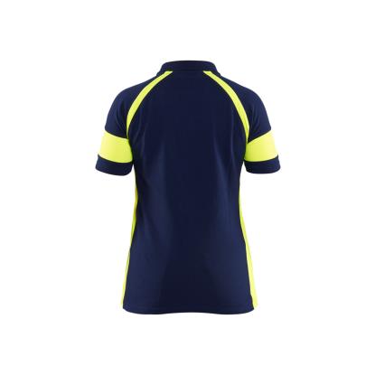 Blåkläder 3529 dame poloshirt, marineblå/hi-vis gul