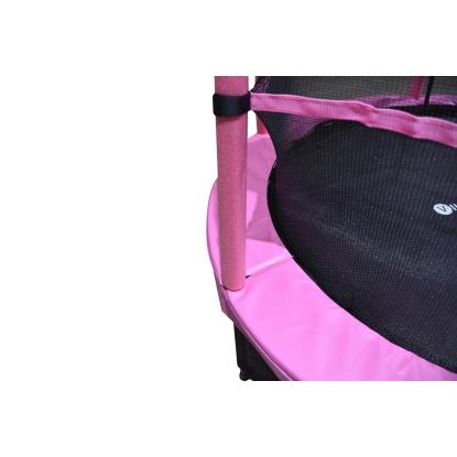 Viking Sports trampolin med sikkerhedsnet, lyserød, Ø140 cm