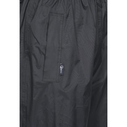 Trespass QIKPAC packaway regnbukser med pose, unisex, sort