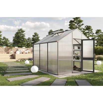KGT Dahlie III drivhus, antracitgrå, 9,59 m²