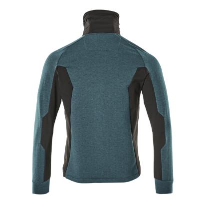 MASCOT ADVANCED sweatshirt med lynlås, mørk petroleum/sort