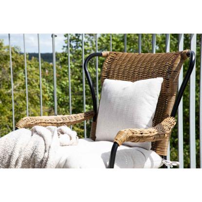 Venture Design Loreto loungestol med skammel, sort/brun
