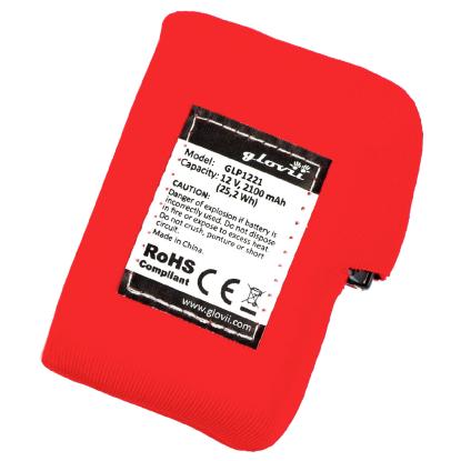 Glovii batteri til motorcykelhandsker GDB med varme, GLP1121, 2100 mAh