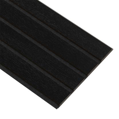 I-Wood Basic 4-lamel akustikpanel, sortmalet, sort filt og sort kerne, egefiner, 17 x 300 mm 