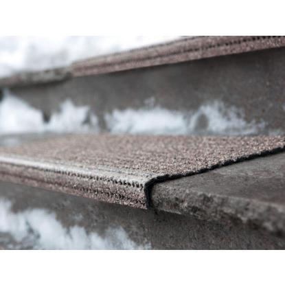 Clean Carpet LUX vinkelmåtte til trapper, 7 mm, antracit, 25+5 x 73 cm 