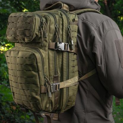 M-TAC Assault Laser Cut rygsæk, large, olive - 36 liter