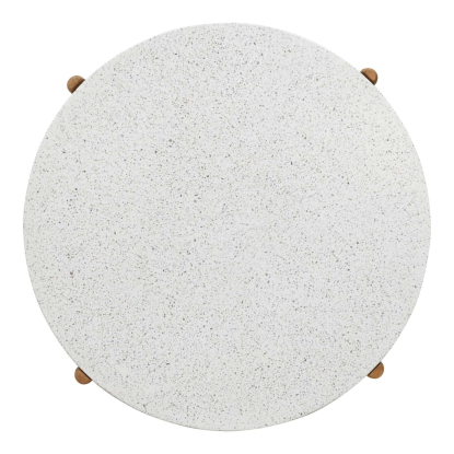 Terracina sofabord med terrazzo bordplade, akacie, Ø84,5 cm