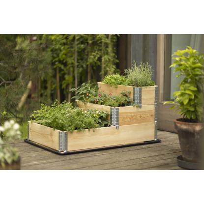 Upyard trappehøjbed sæt, 80 x 120/60/30 cm, natur - 3 stk.