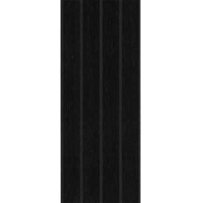 I-Wood Basic 4-lamel akustikpanel, sortmalet, sort filt og sort kerne, egefiner, 17 x 300 mm 